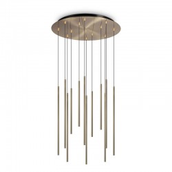 Filo - Satin Brass 12 Light LED Cluster Pendant Filo - Satin Brass 12 Light LED Cluster Pendant