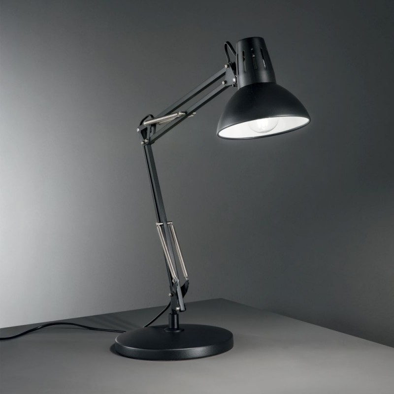 IdealLux-265278 - Wally - Black Adjustable Table Lamp