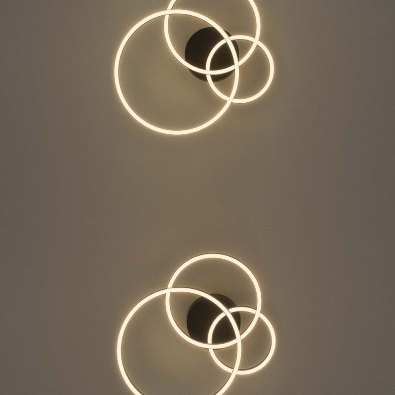 IdealLux-269825 - Frame - Black LED Ceiling Lamp