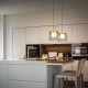 IdealLux-271316 - Fade - Black Pendant with White Globe & Ombre Amber Glass