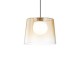 IdealLux-271316 - Fade - Black Pendant with White Globe & Ombre Amber Glass