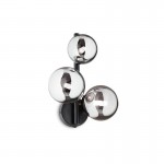 Perlage - Matt Black 3 Light Wall Lamp with Smoked Glass Perlage - Matt Black 3 Light Wall Lamp with Smoked Glass