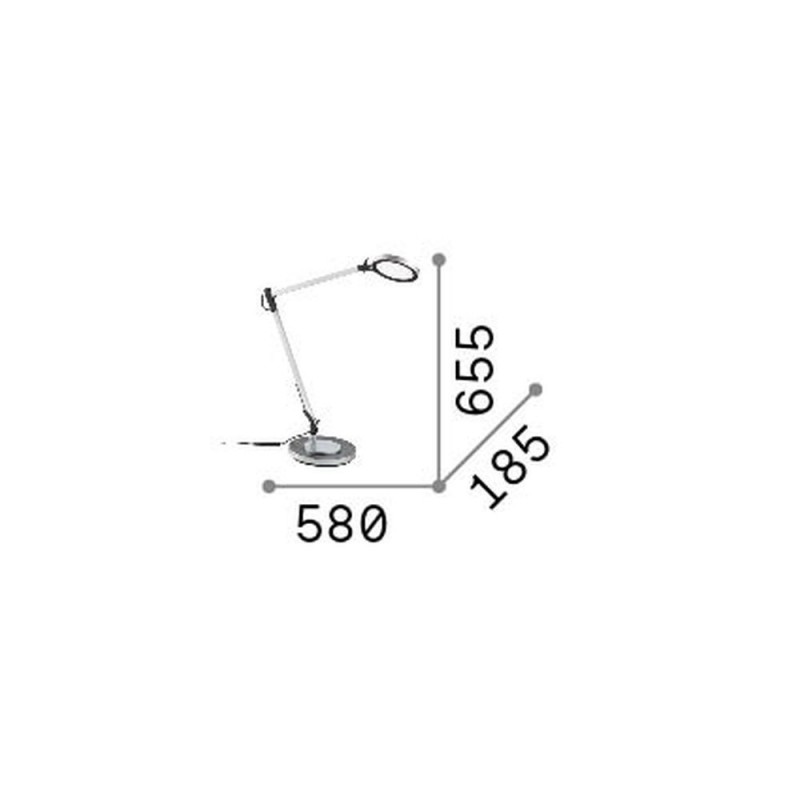 IdealLux-272078 - Futura - White Desk Lamp 4000K