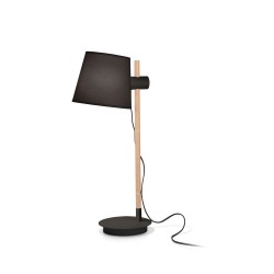Axel - Black & Wooden Table Lamp