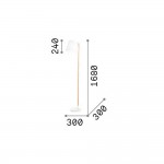 Axel - White & Wooden Floor Lamp