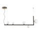 IdealLux-273648 - Birds - White Glass & Black with Gold 5 Light over Island Fitting