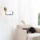 IdealLux-273655 - Birds - White Glass & Black with Gold Single Wall Lamp