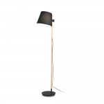 Axel - Black & Wooden Floor Lamp