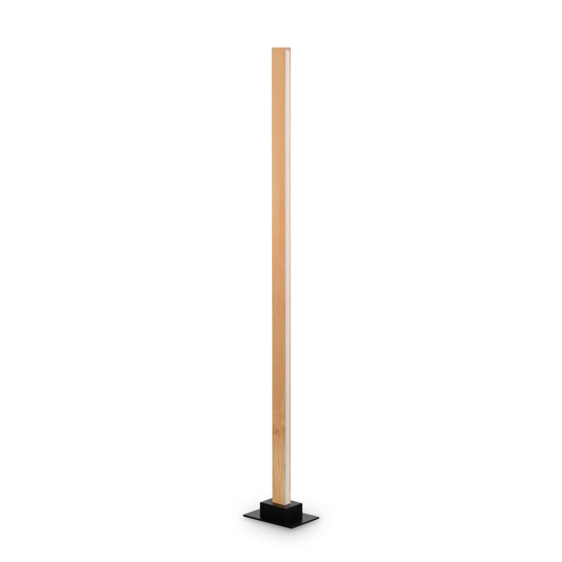 IdealLux-284484 - Craft - Wooden & Black Floor Lamp