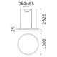 IdealLux-285061 - Oracle Slim - Black LED Pendant Ø 150 cm