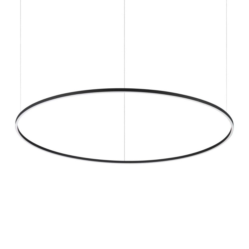 IdealLux-285061 - Oracle Slim - Black LED Pendant Ø 150 cm