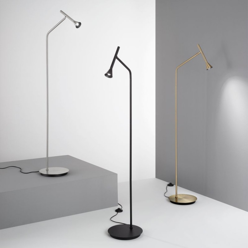 IdealLux-285344 - Diesis - Satin Brass LED Floor Lamp