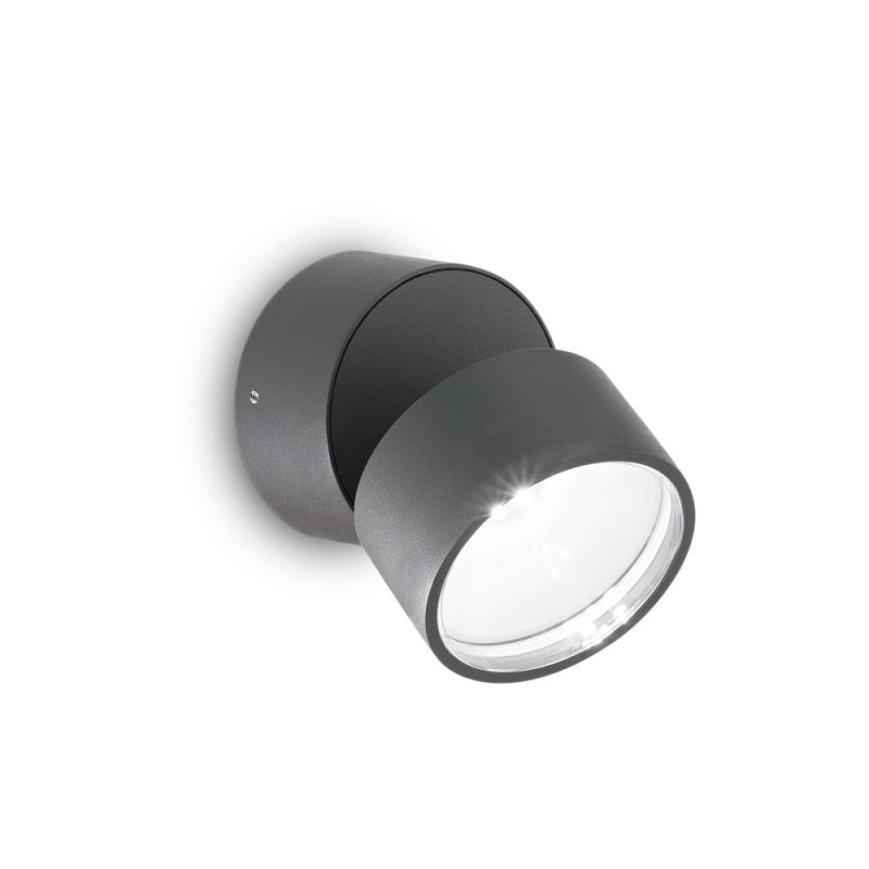 IdealLux-285450 - Omega - IP54 Anthracite LED Wall Lamp 3000K