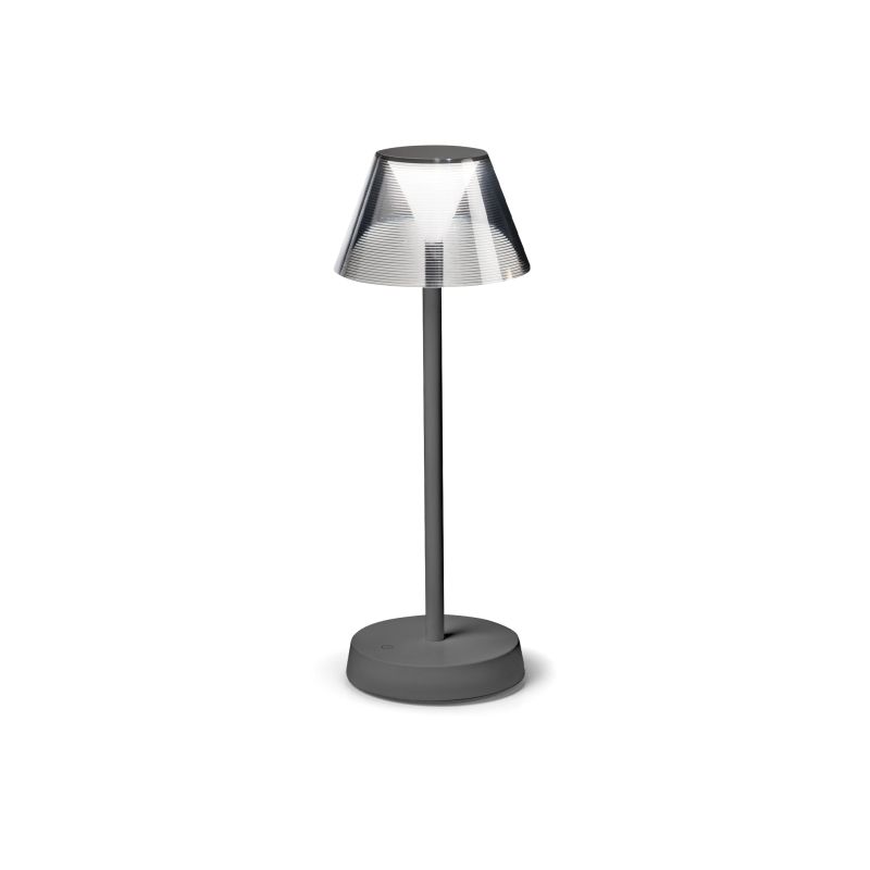 IdealLux-286730 - Lolita - Outdoor Grey Rechargeable Table Lamp IP54