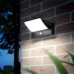 Swipe - Black PIR Wall Lamp IP54