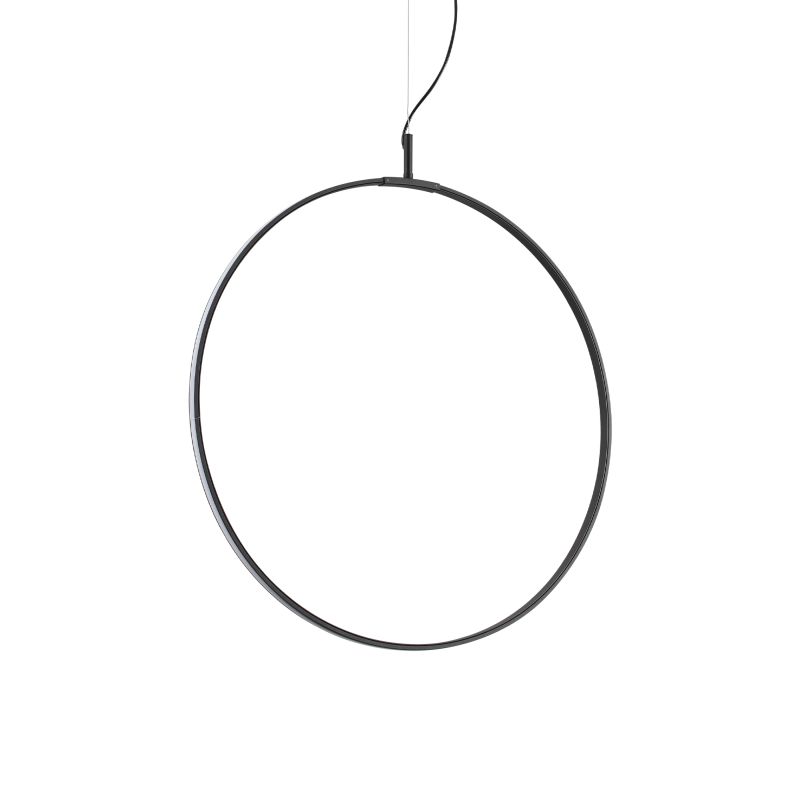 IdealLux-291376 - Circus - LED Black Pendant with White Diffuser Ø 60 cm