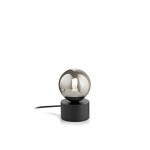 Perlage - Matt Black Table Lamp with Smoked Glass Perlage - Matt Black Table Lamp with Smoked Glass