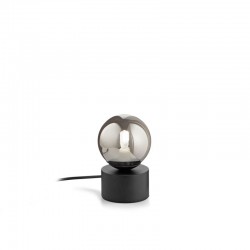 Perlage - Matt Black Table Lamp with Smoked Glass Perlage - Matt Black Table Lamp with Smoked Glass