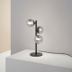 IdealLux-292465 - Perlage - Matt Black 3 Light Table Lamp with Smoked Glasses