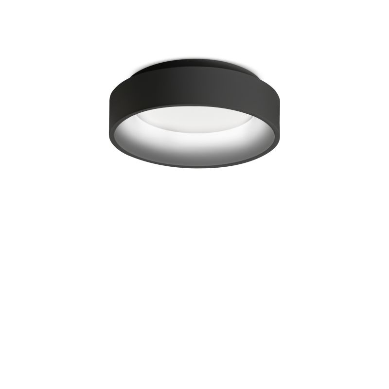 IdealLux-293769 - Ziggy - LED Black Flush with Diffuser Ø 27.7 cm