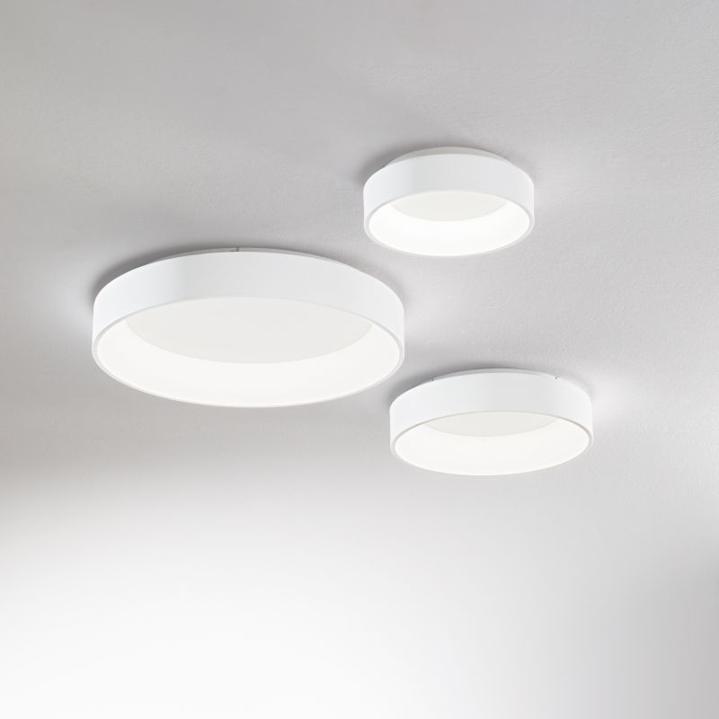 IdealLux-293783 - Ziggy - LED White Flush with Diffuser Ø 45 cm