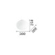 IdealLux-297743 - Cotton - White Semi Flush with White Glass ∅ 30 cm