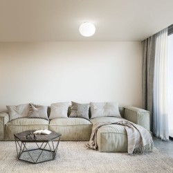 Cotton - White Semi Flush with White Glass ∅ 30 cm