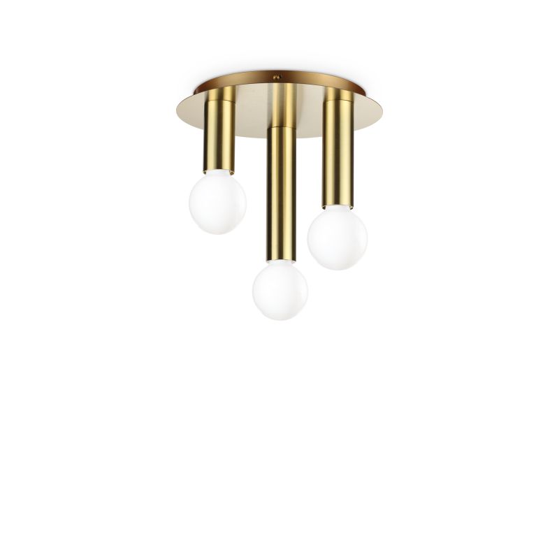IdealLux-301525 - Petit - Brass 3 Light Semi Flush