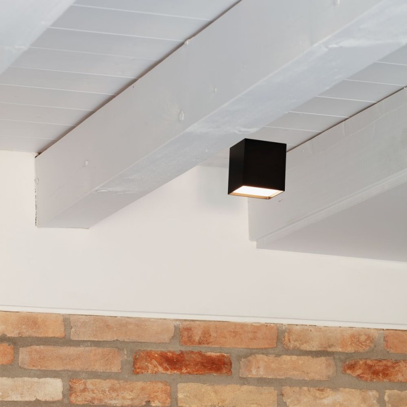 IdealLux-303314 - Kubiko - Surface-Mounted Black Square LED Spotlight 10 cm