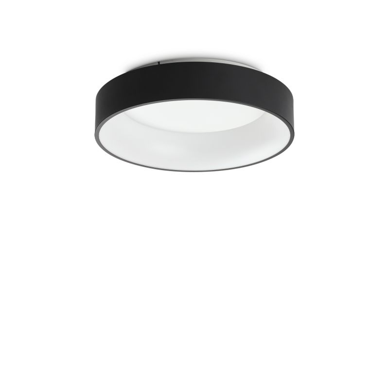 IdealLux-307206 - Ziggy - LED Black Flush with Diffuser Ø 45 cm