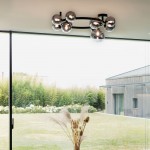 Perlage - Matt Black 10 Light Semi Flush with Smoked Glasses Perlage - Matt Black 10 Light Semi Flush with Smoked Glasses