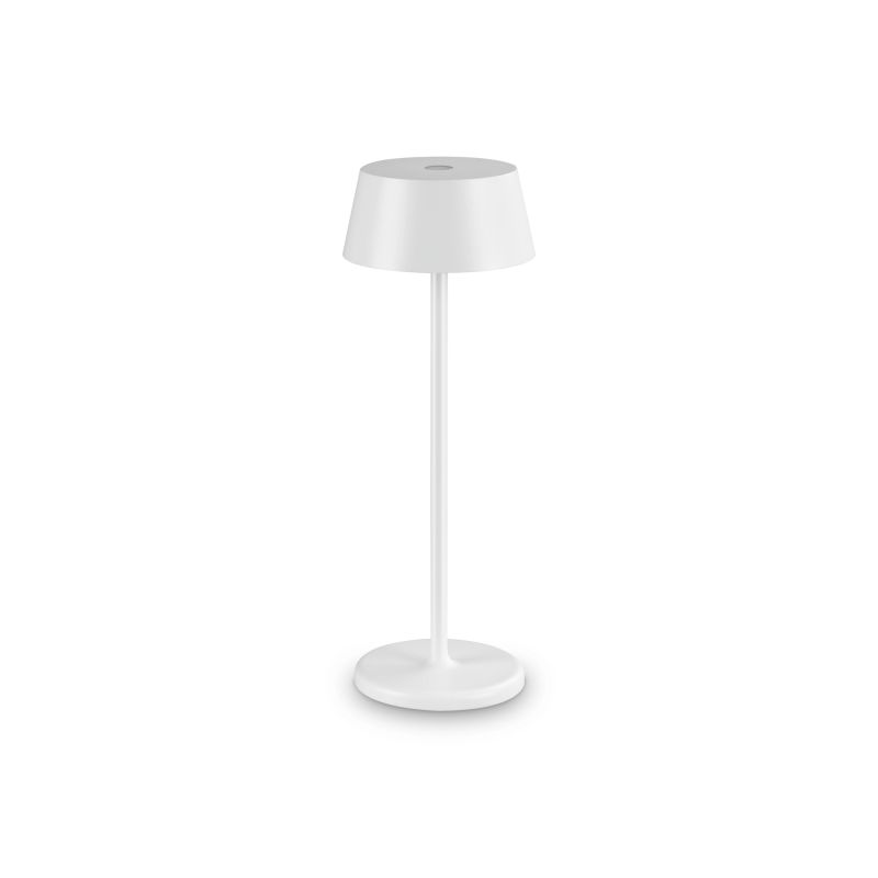 IdealLux-311685 - Pure - Outdoor White Rechargeable Table Lamp IP54