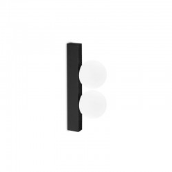 Ping Pong - Black 2 Light LED Wall Lamp with White Globes Ping Pong - Black 2 Light LED Wall Lamp with White Globes