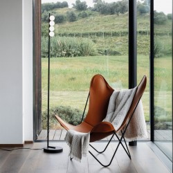 Ping Pong - Black 4 Light LED Floor Lamp with White Globes Ping Pong - Black 4 Light LED Floor Lamp with White Globes
