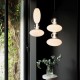 IdealLux-314143 - Lumiere - Black LED Pendant with White & Grey Glass