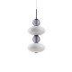 IdealLux-314167 - Lumiere - Black LED Pendant with White & Grey Glass