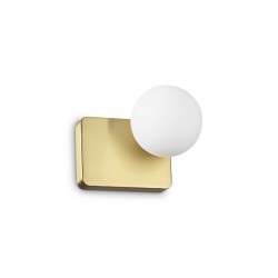 Penta - Brushed Gold Wall Lamp with White Glass Penta - Brushed Gold Wall Lamp with White Glass