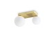 IdealLux-314815 - Penta - Brushed Gold 2 Light Semi Flush with White Glasses