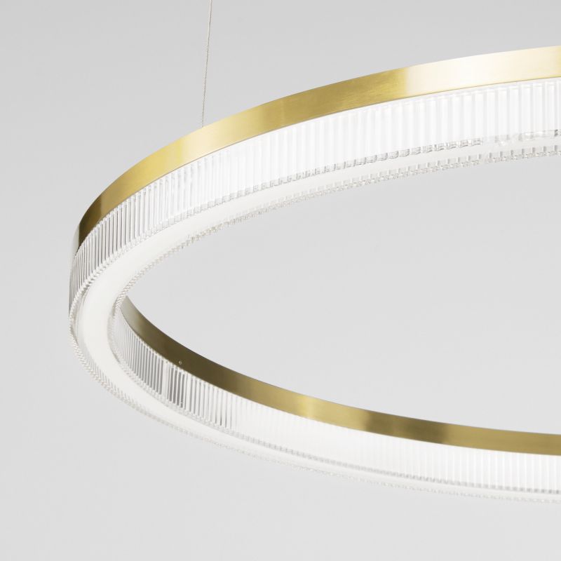 IdealLux-314938 - Crown - Decorative Brushed Brass LED Pendant