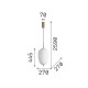 IdealLux-314945 - Umile - Satin Gold LED Pendant with White Glass ∅ 27 cm