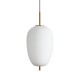 IdealLux-314945 - Umile - Satin Gold LED Pendant with White Glass ∅ 27 cm