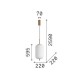 IdealLux-314952 - Umile - Satin Gold LED Pendant with White Glass ∅ 22 cm