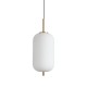 IdealLux-314952 - Umile - Satin Gold LED Pendant with White Glass ∅ 22 cm