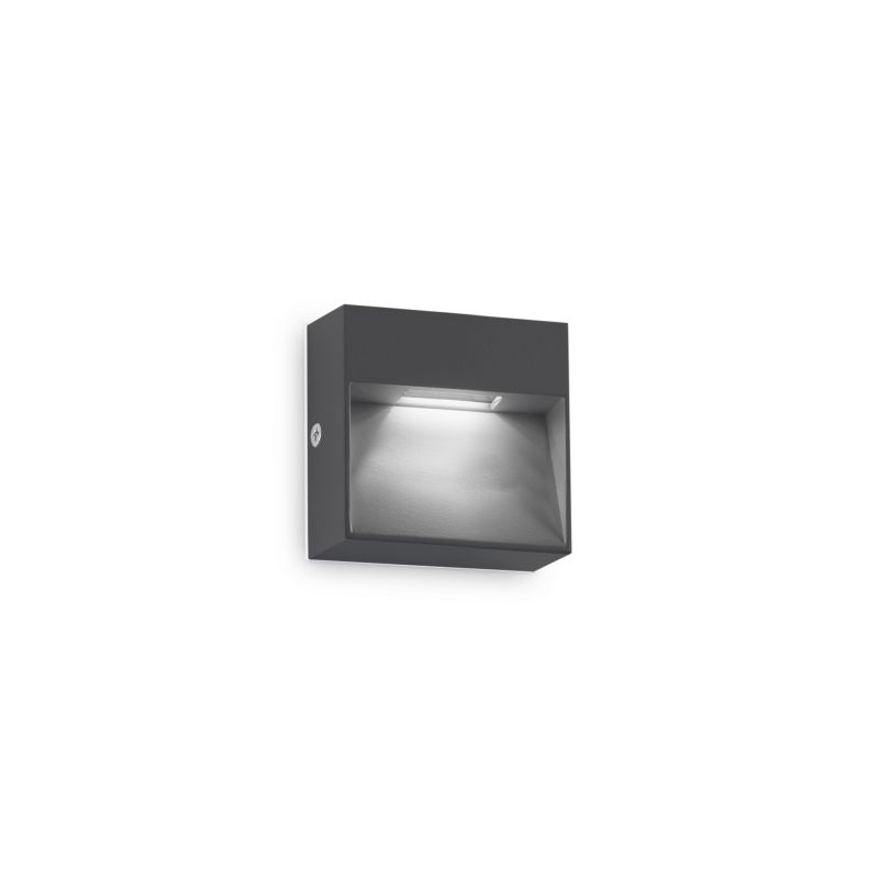 IdealLux-316871 - Dedra - LED Antracite Surface Downlight Square Brick Light