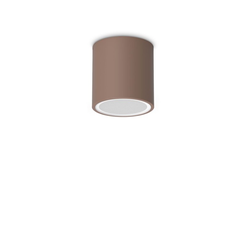 IdealLux-318134 - Techo - IP54 Surface-Mounted Coffee Ceiling Light ∅ 9 cm