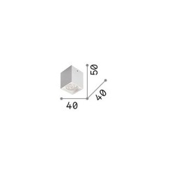 Nitro - Surface-Mounted White Square LED Spotlight 4.2 cm