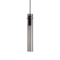 Flam - Black LED Pendant with Smoked Glass