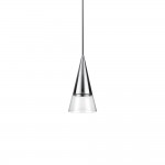 Cono - Chrome & Clear Glass Pendant