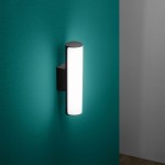 Etere - Black LED Wall Lamp with White Diffuser 4000K