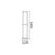 IdealLux-322261 - Etere - Black LED Bollard with White Diffuser 3000K